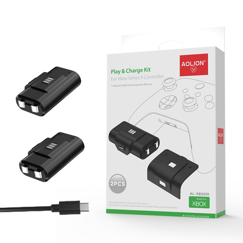 RECHARGEABLE 1100MAH BATTERY Play & Charge Kit For Xbox One Series